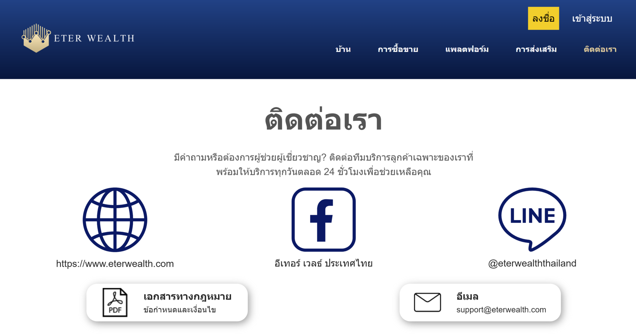 eterwealth ติดต่อ