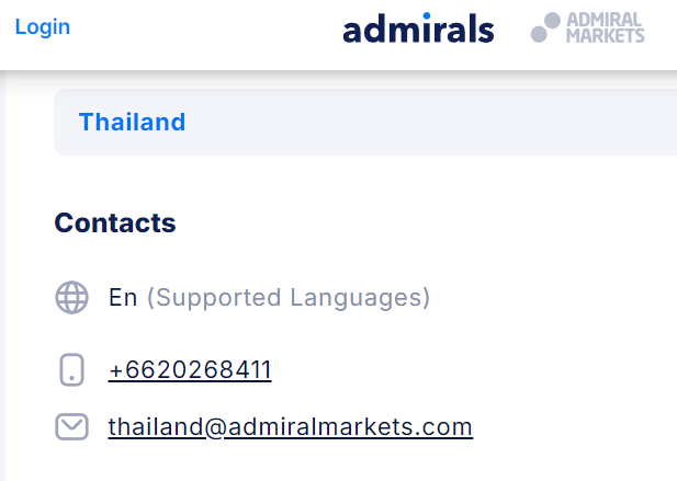 Admirals Markets ติดต่อ