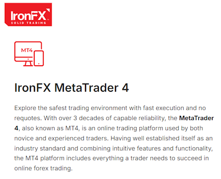 Ironfx แพลตฟอร์ม