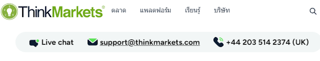 ThinkMarkets ติดต่อ